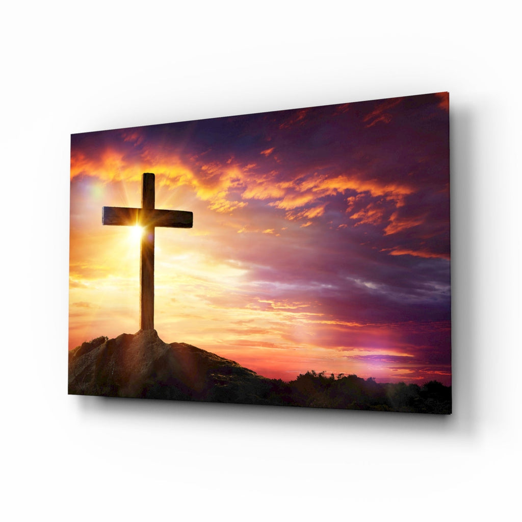 Cross Glass Wall Art