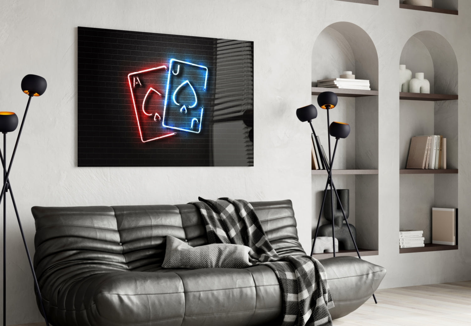 Ace and Joker Glass Wall Art