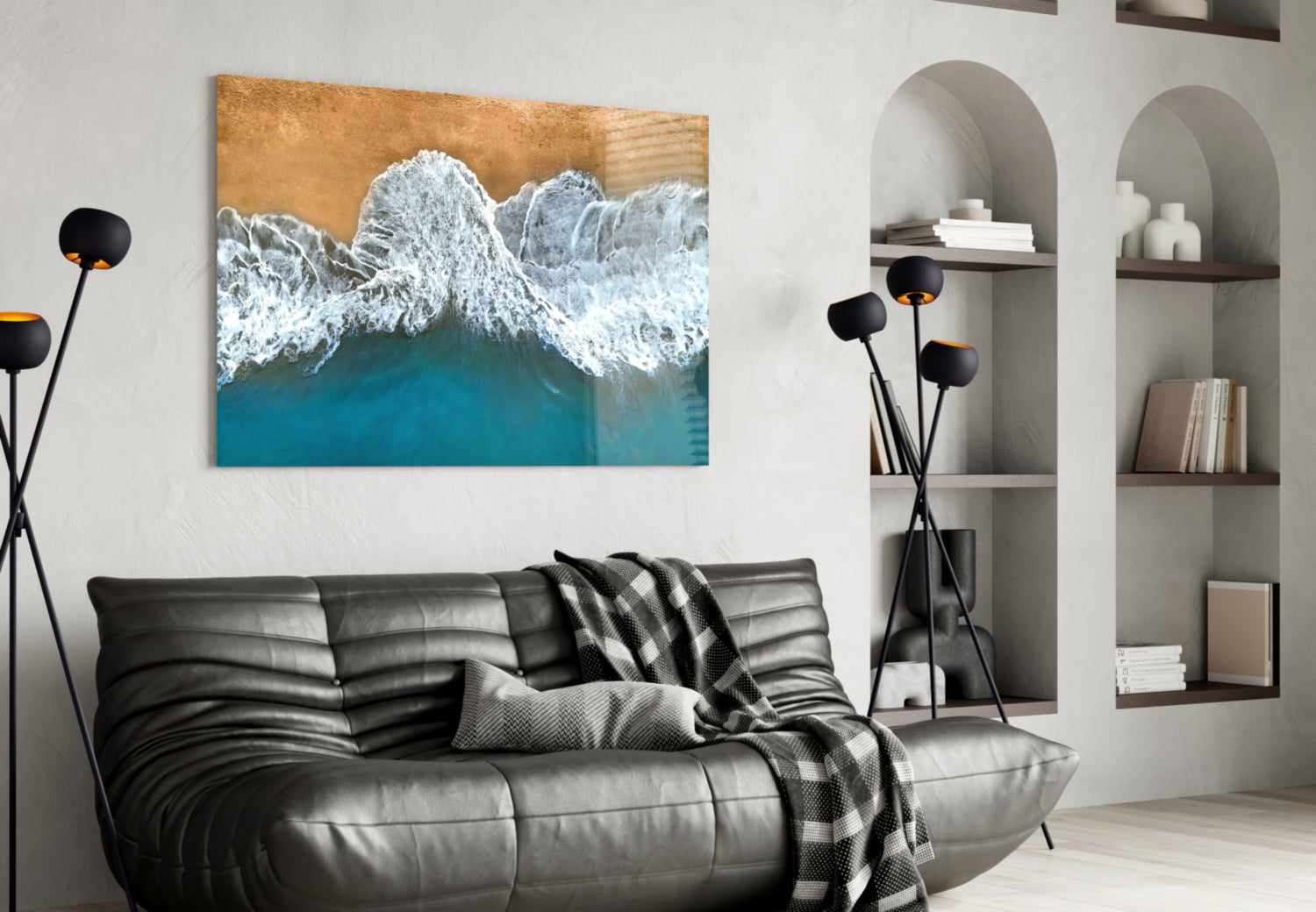 Waves Glass Wall Art
