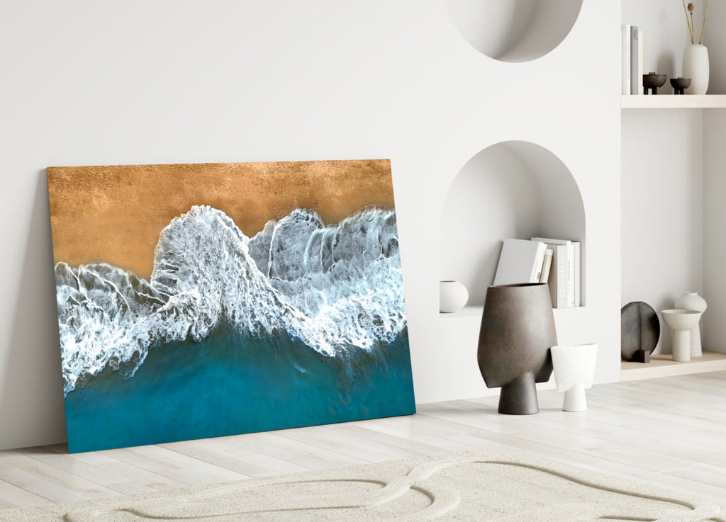 Waves Glass Wall Art