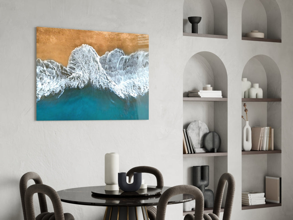 Waves Glass Wall Art