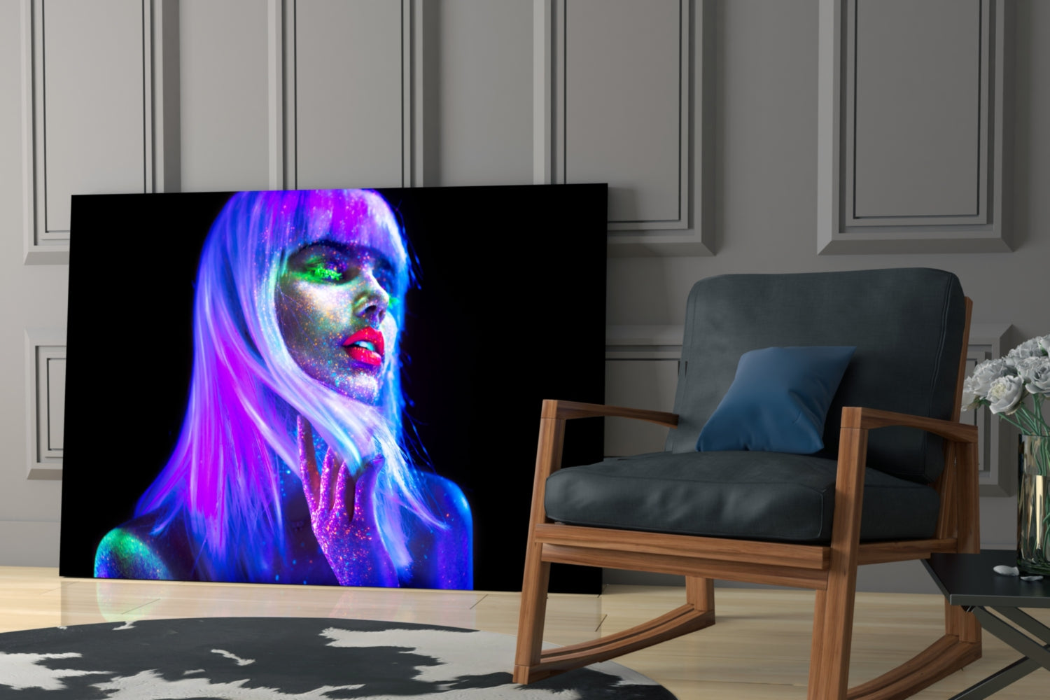 Woman Glass Wall Art