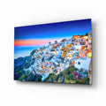 Santorini Glass Wall Art