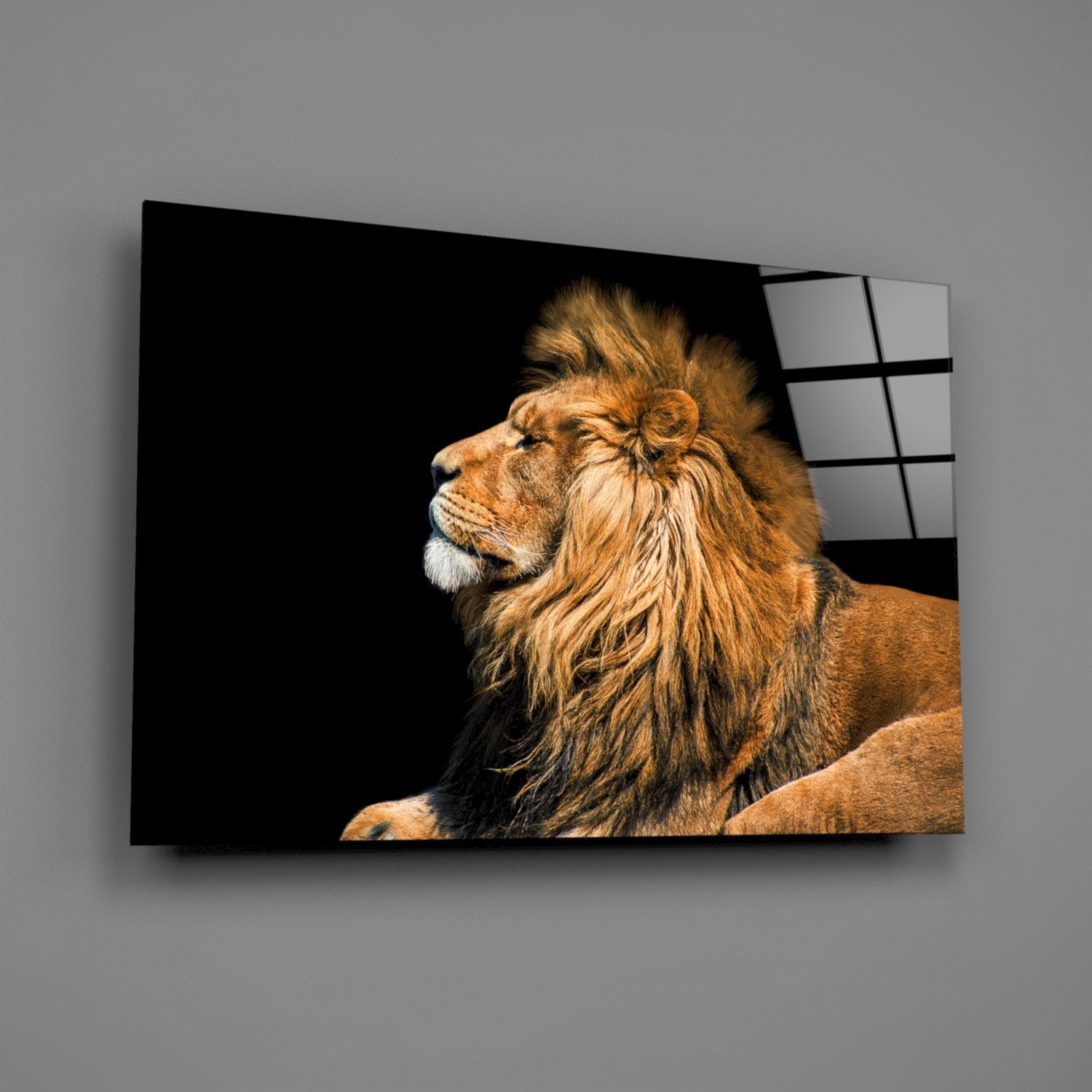 Lion Glass Wall Art