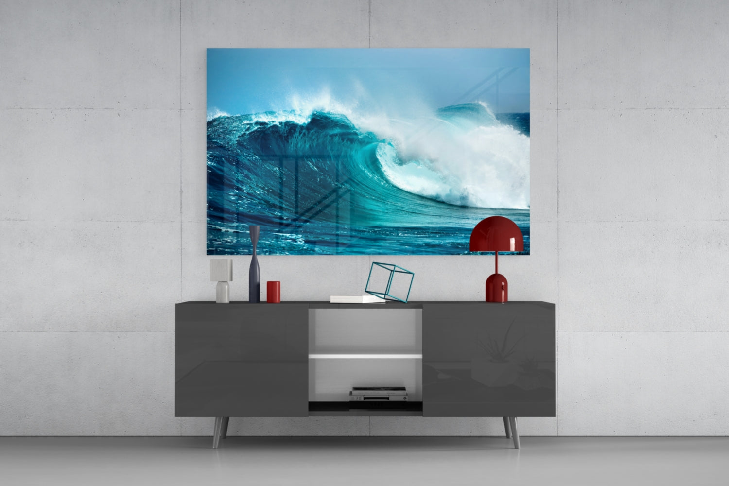 Waves Glass Wall Art