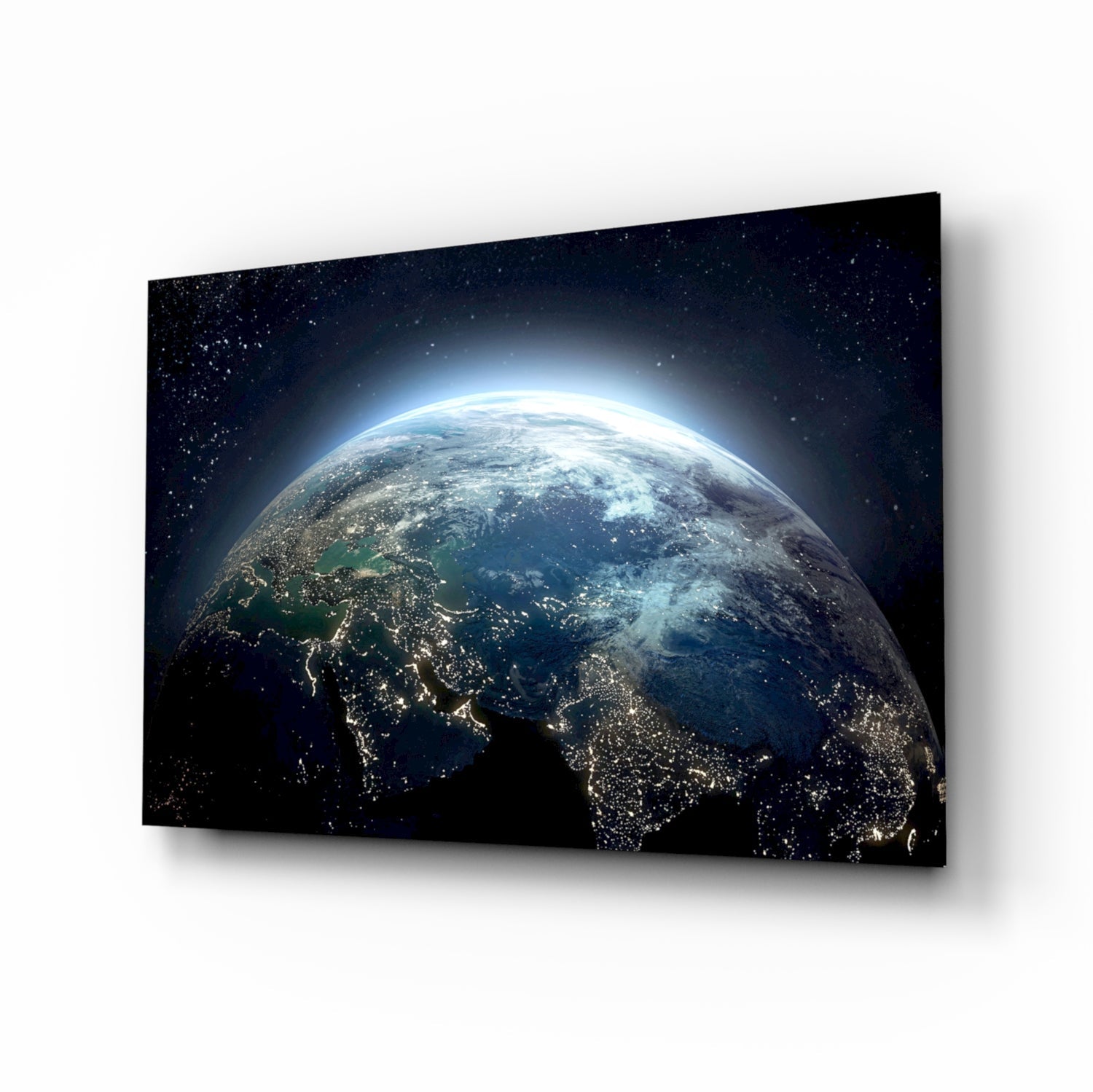 World Glass Wall Art