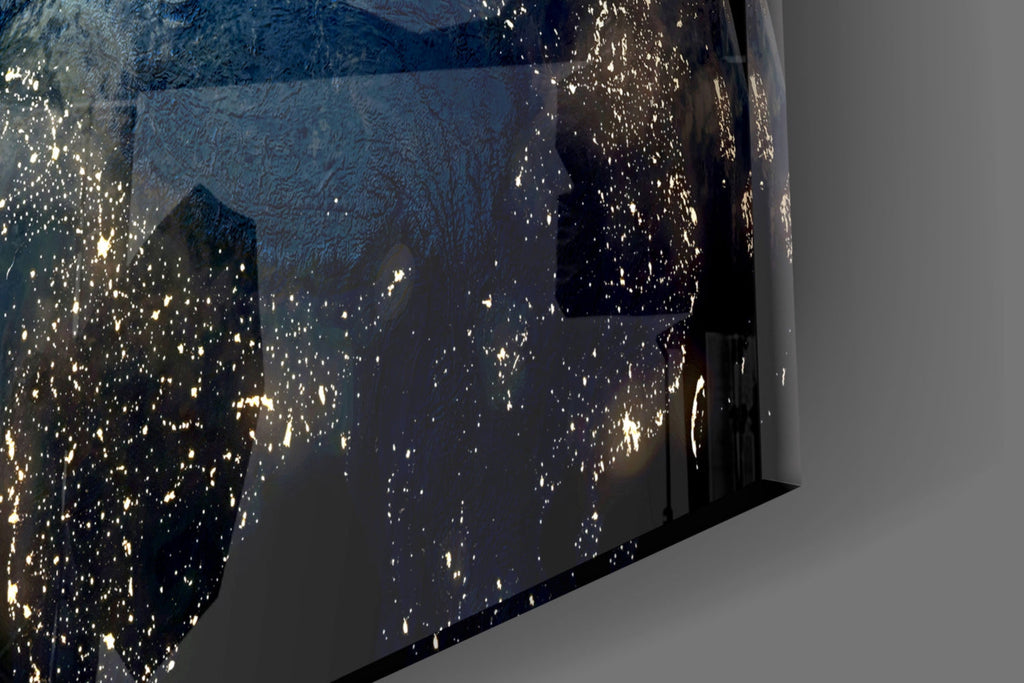 World Glass Wall Art