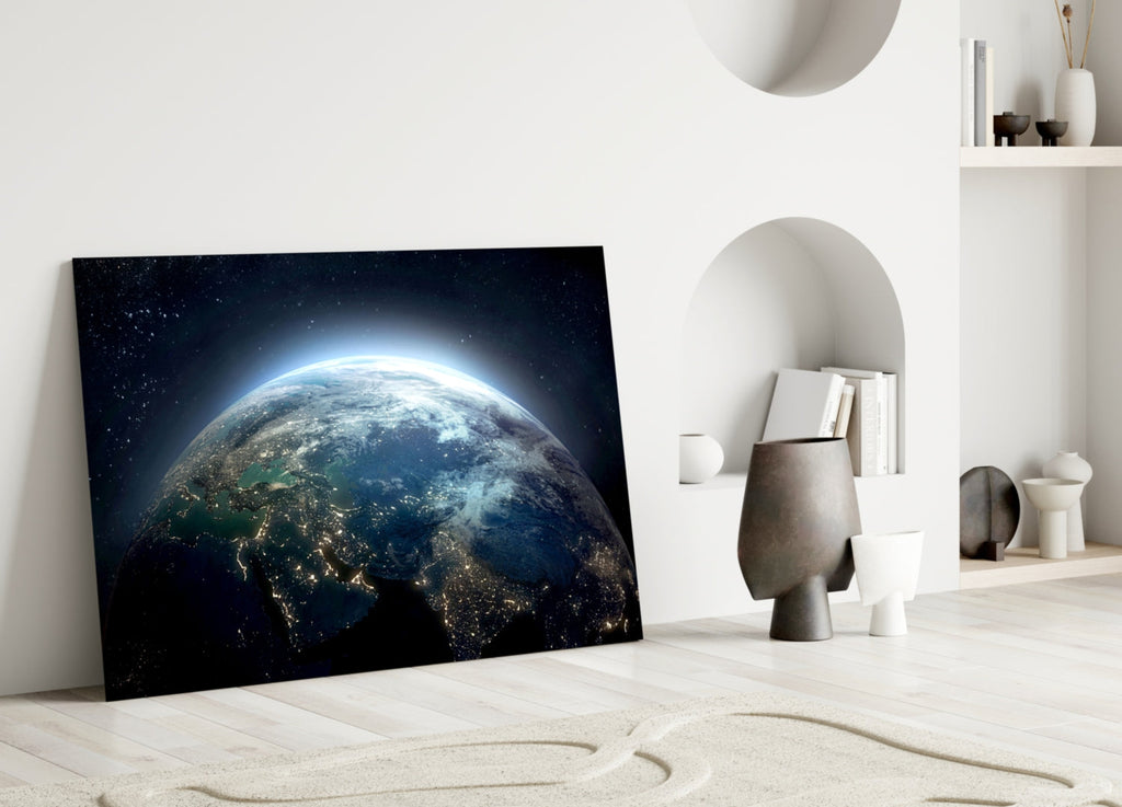 World Glass Wall Art