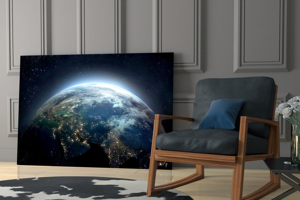 World Glass Wall Art