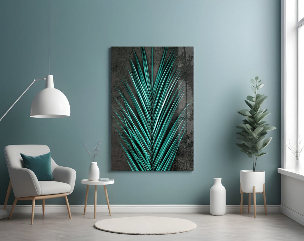 Areca Bunch Glass Wall Art