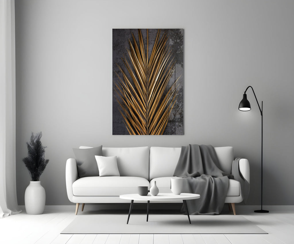 Areca Bunch Glass Wall Art