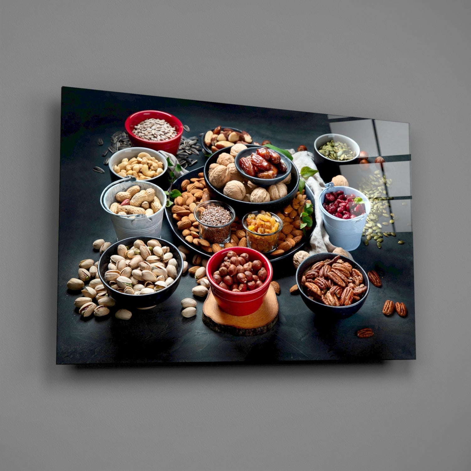 Nuts Glass Wall Art