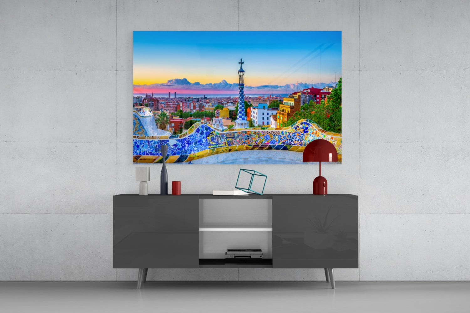 Barcelona Glass Wall Art