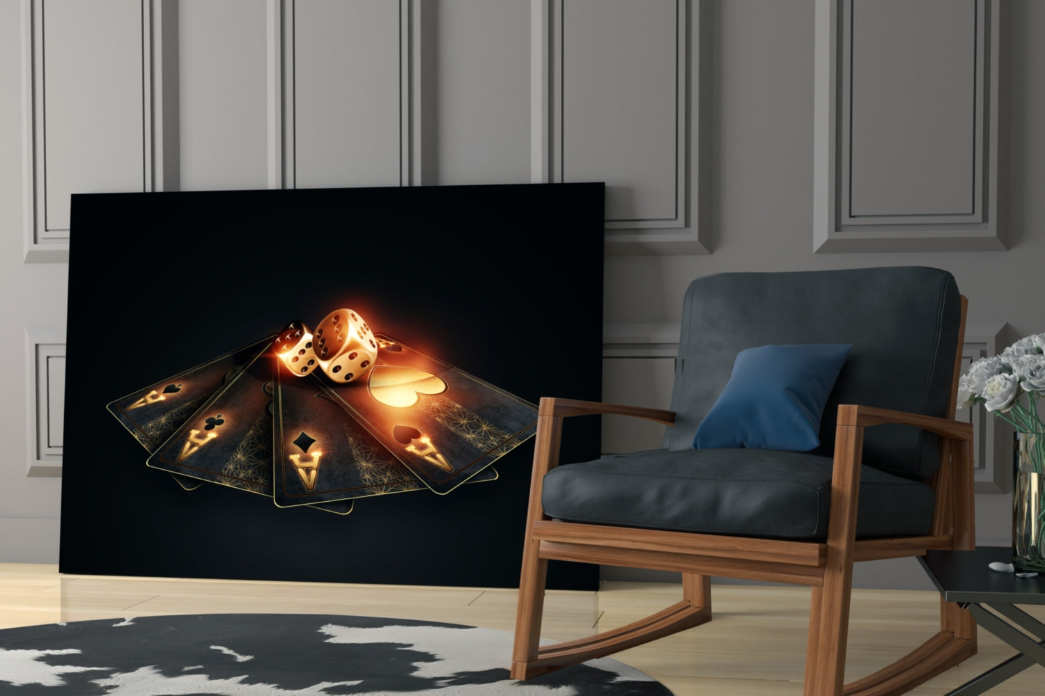 Gambler's Guns Glass Wall Art