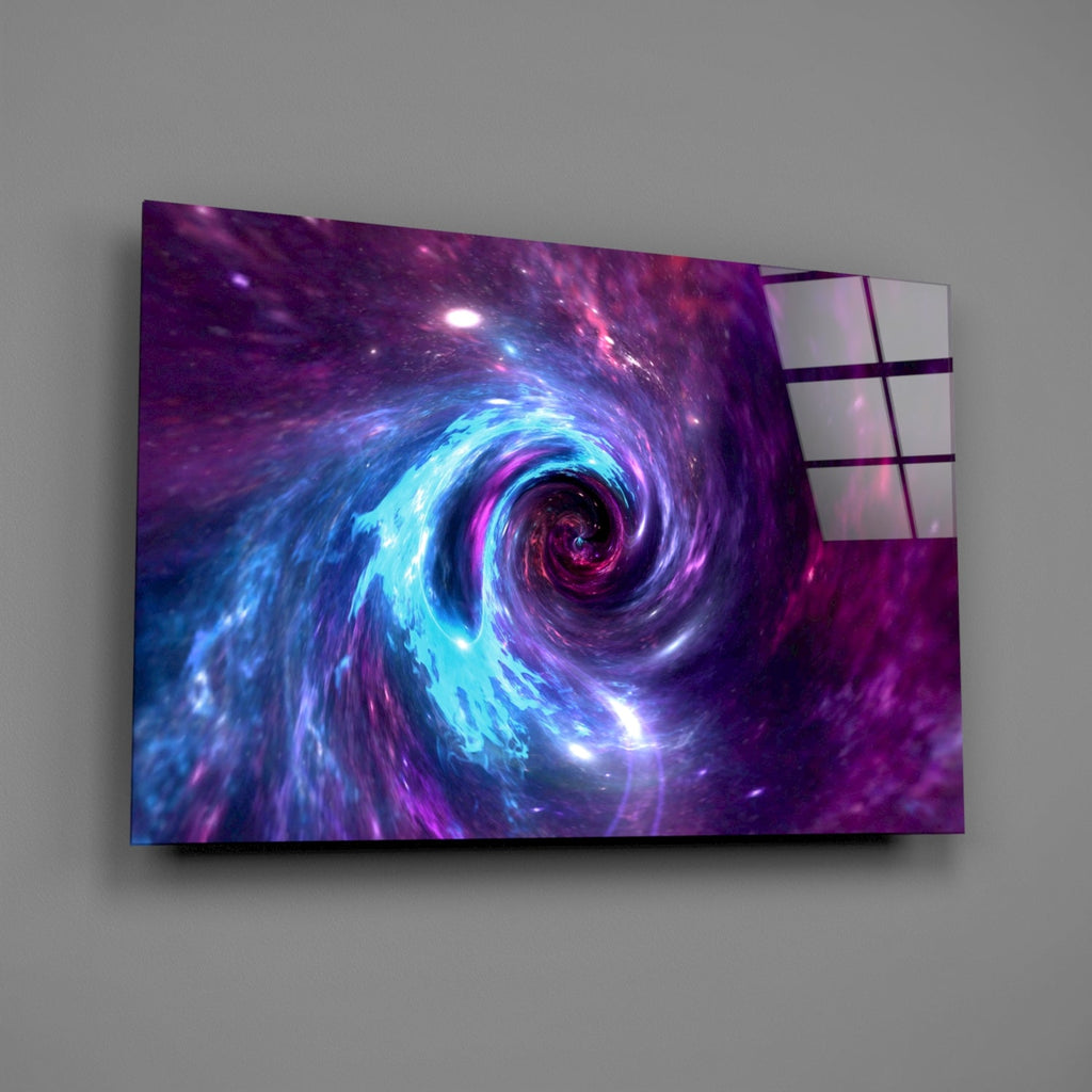 Space Helix Glass Wall Art