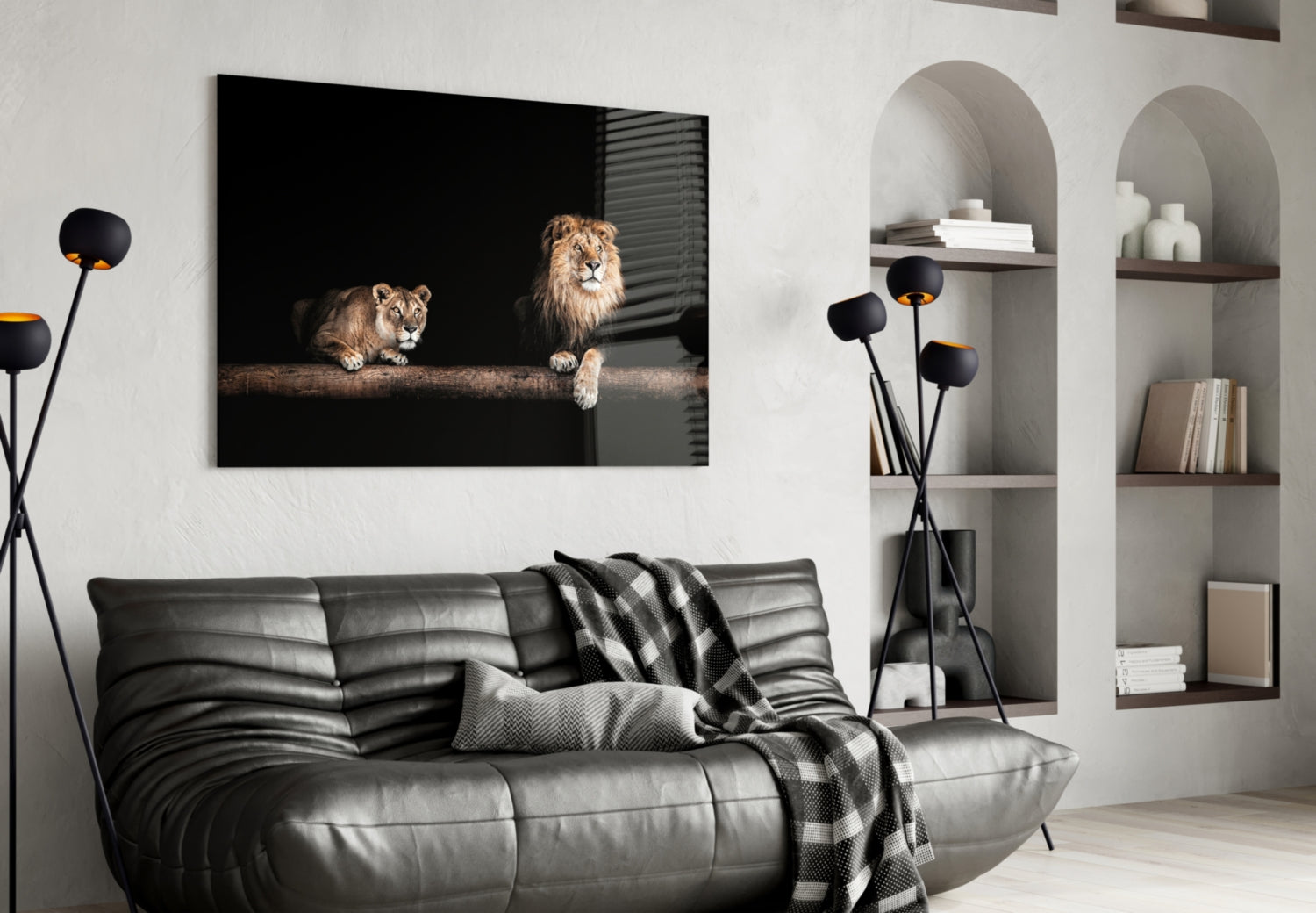 Leo Family Glass Wall Art