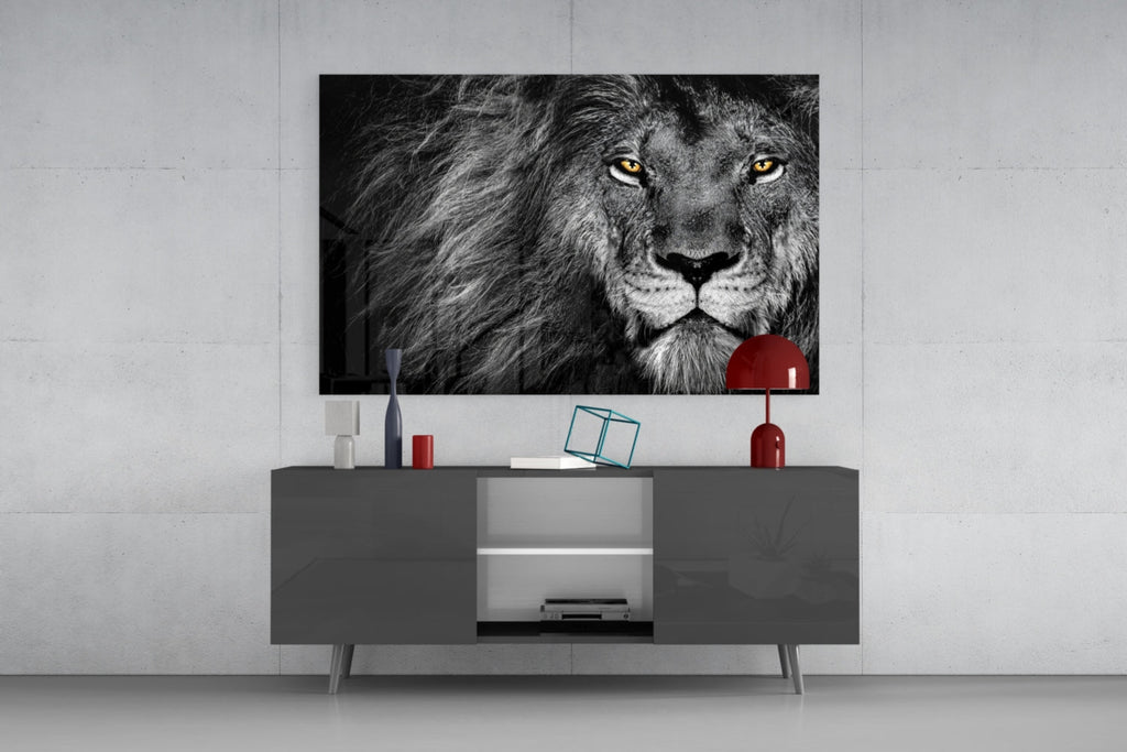 Lion Glass Wall Art