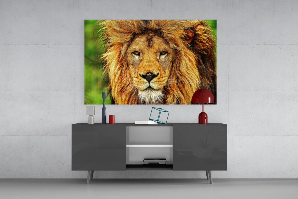 Lion Glass Wall Art