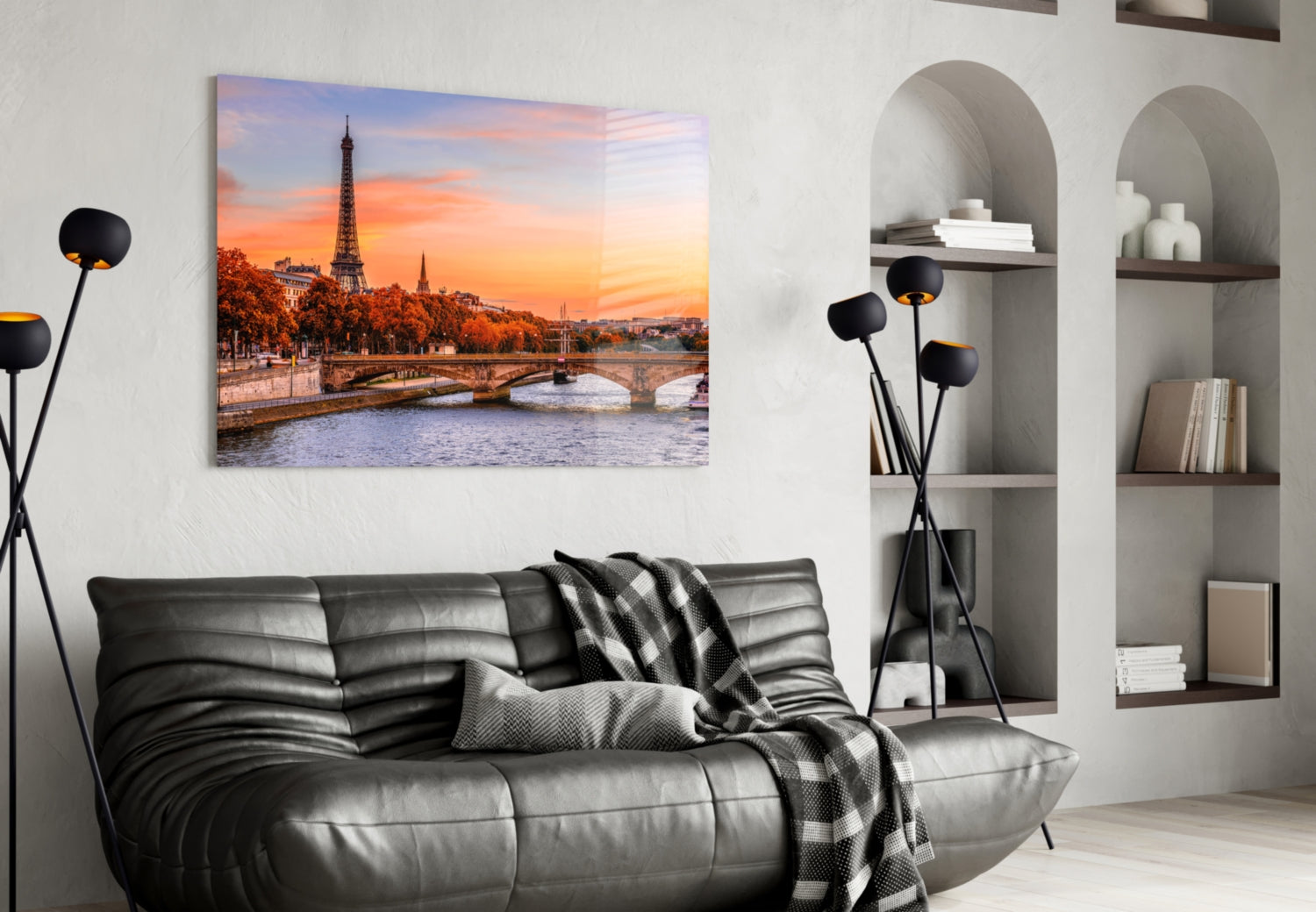 Eiffel Tower Glass Wall Art