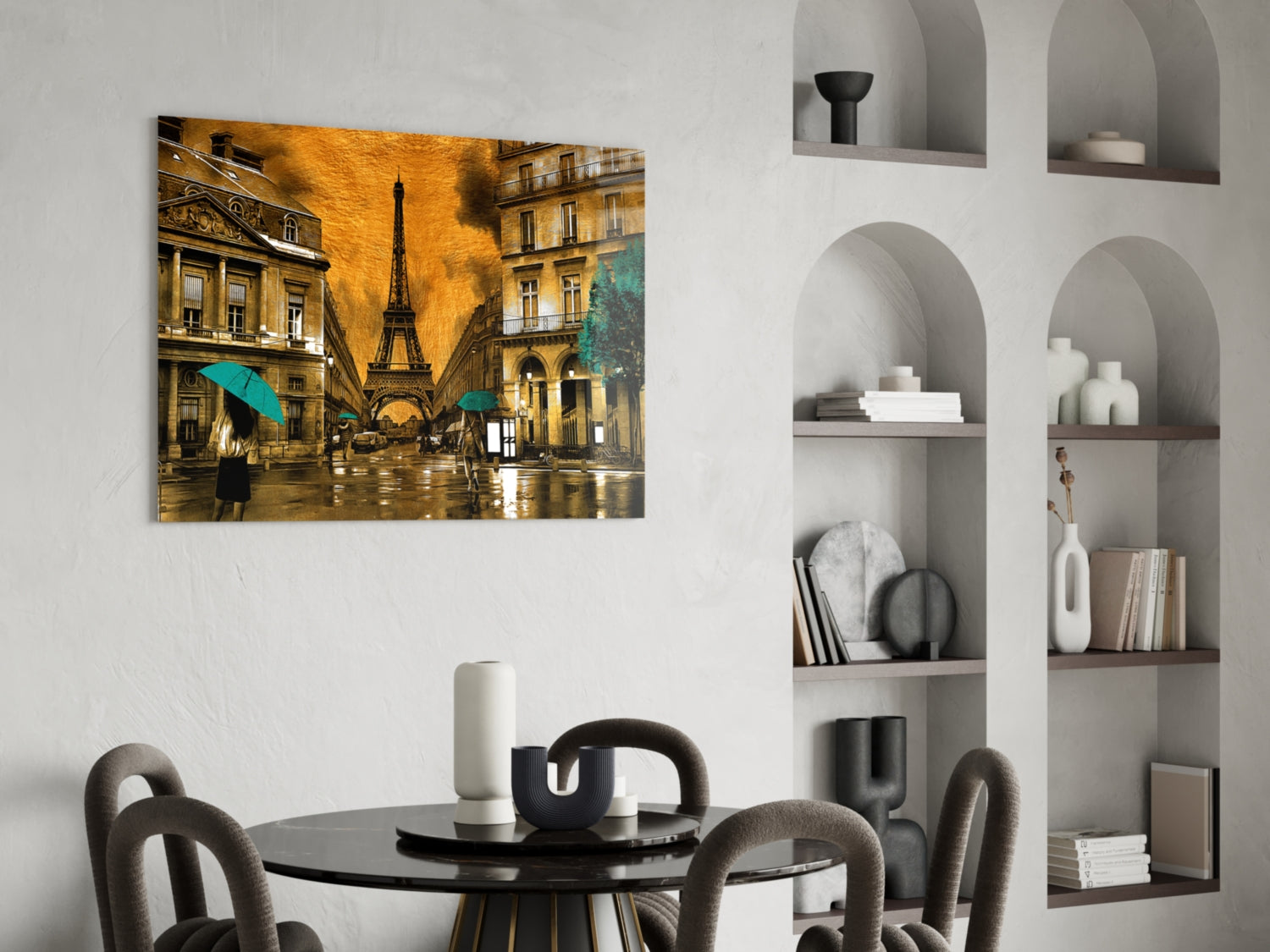 Eiffel Tower Glass Wall Art