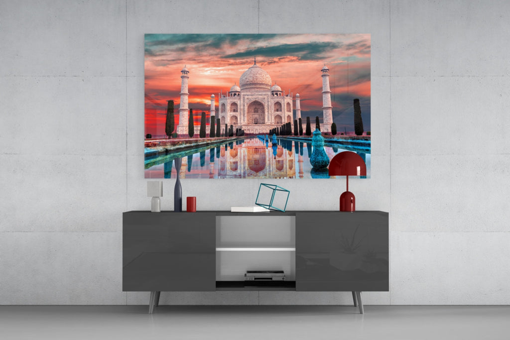 Taj Mahal Glass Wall Art