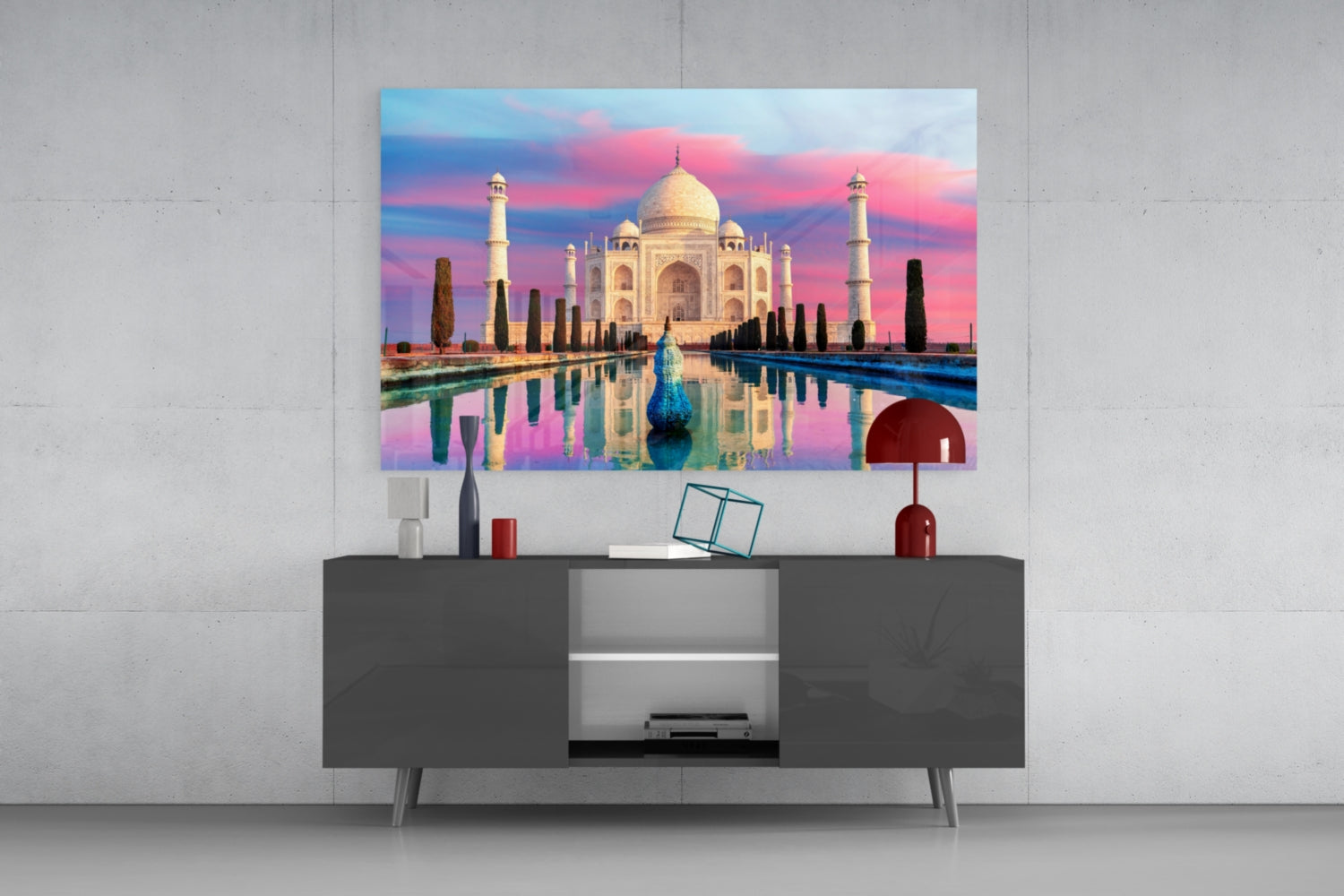 Taj Mahal Glass Wall Art