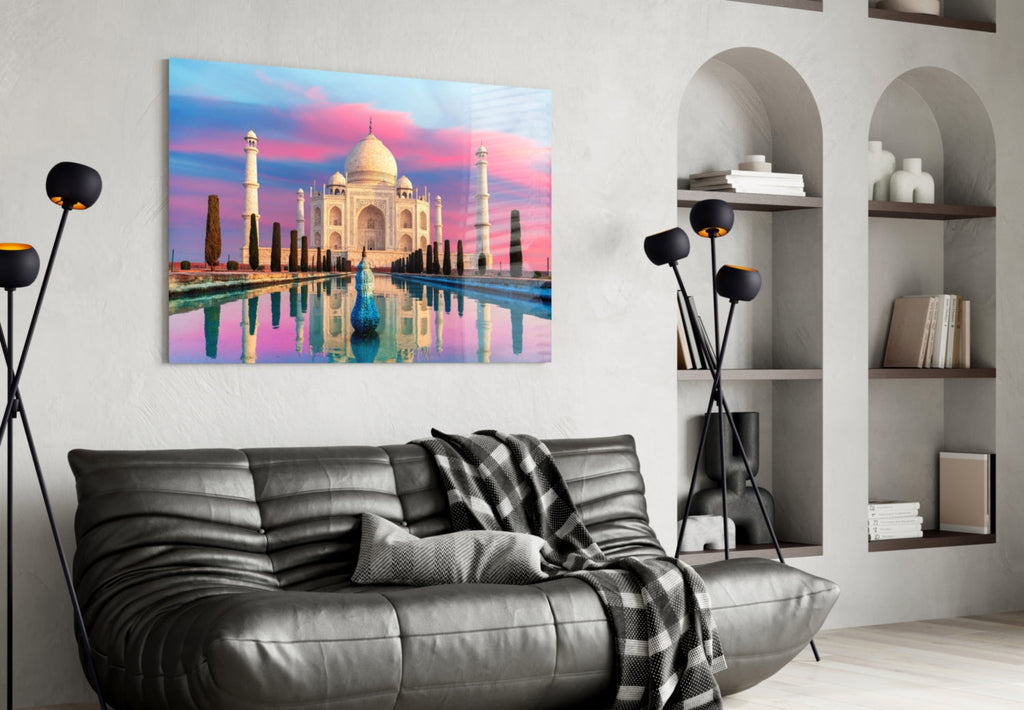 Taj Mahal Glass Wall Art