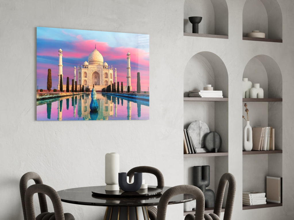 Taj Mahal Glass Wall Art