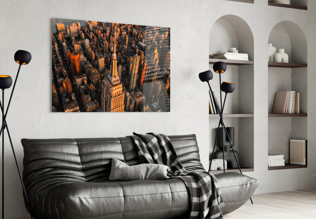 New York Glass Wall Art