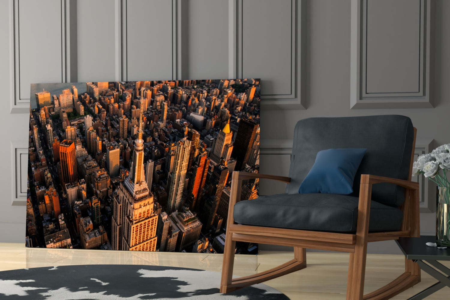 New York Glass Wall Art