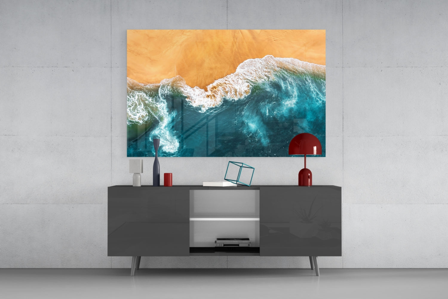 Waves Glass Wall Art