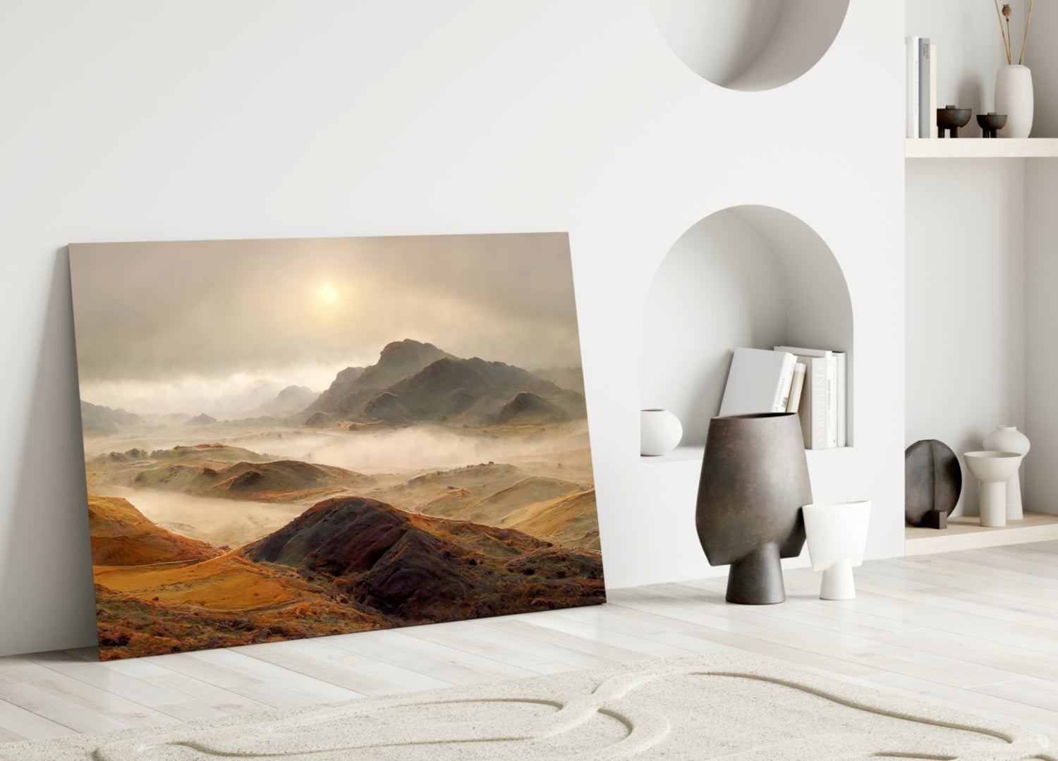 Mountain View Glass Wall Art
