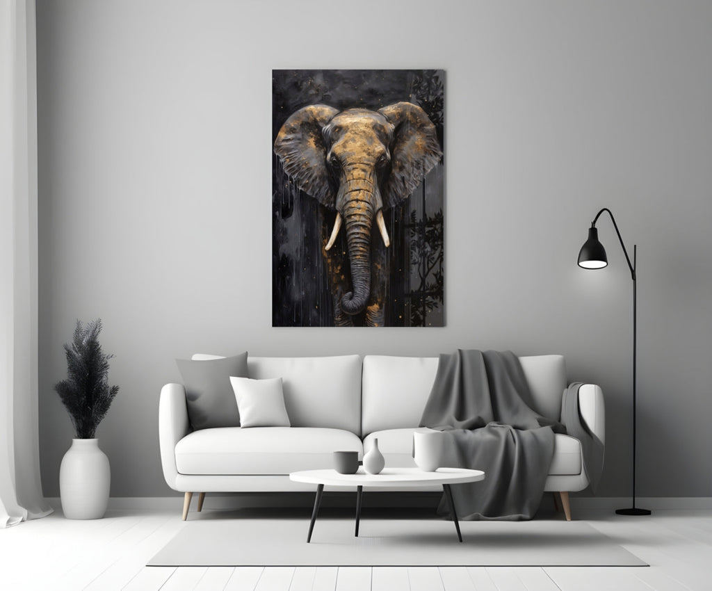 Elephant Glass Wall Art